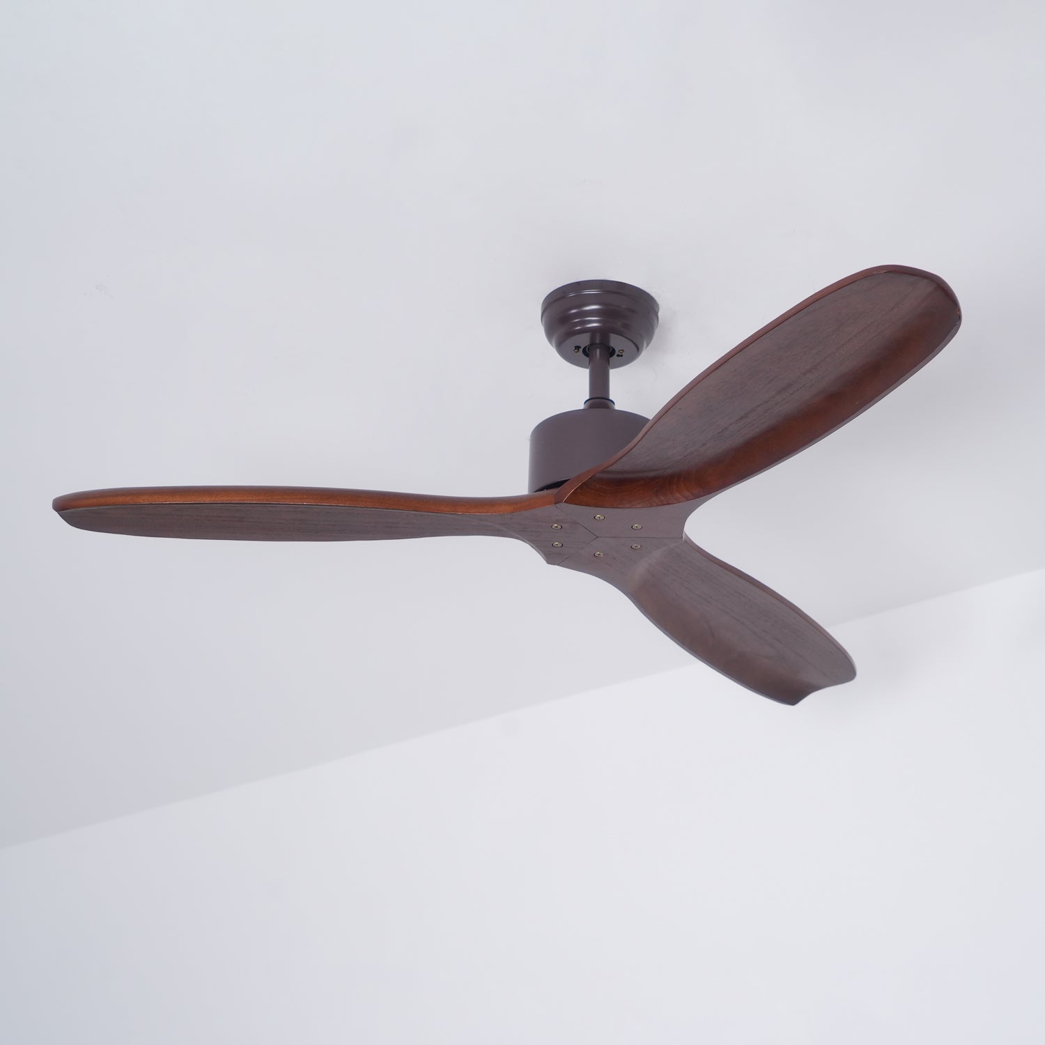 Caesar Kissel 52’’ Ceiling Fan ∅ 52″ x H 11.8″ / Walnut Wood Grain Ceiling fan light