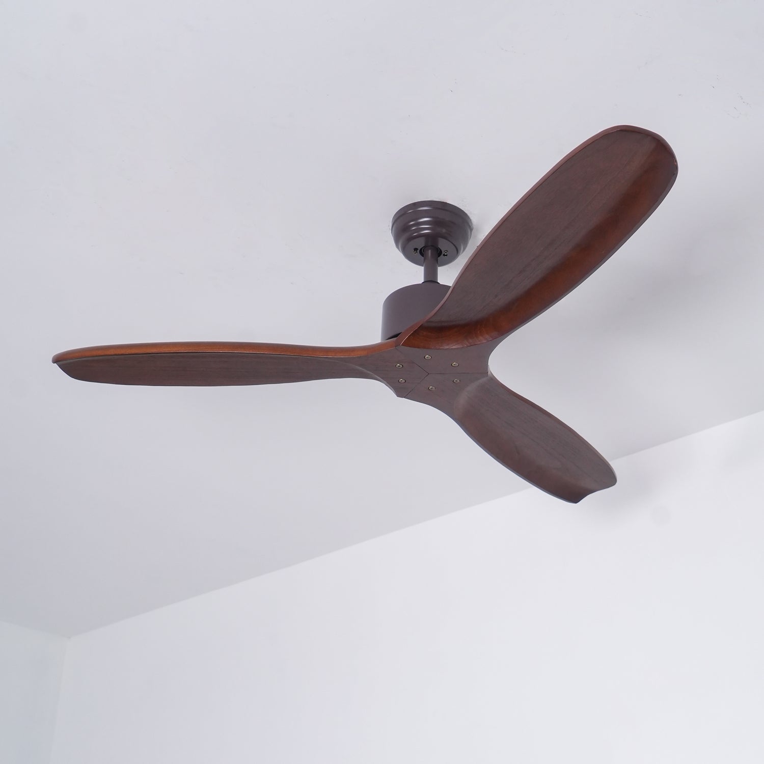 Caesar Kissel 52’’ Ceiling Fan ∅ 52″ x H 11.8″ / Walnut Wood Grain Ceiling fan light