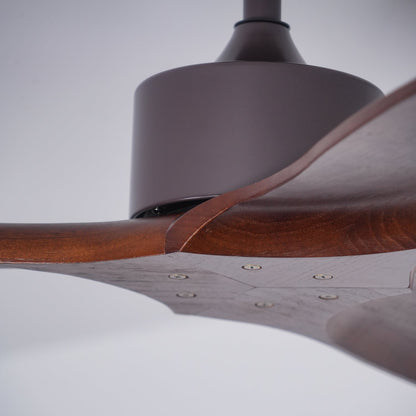 Caesar Kissel 52’’ Ceiling Fan ∅ 52″ x H 11.8″ / Walnut Wood Grain Ceiling fan light