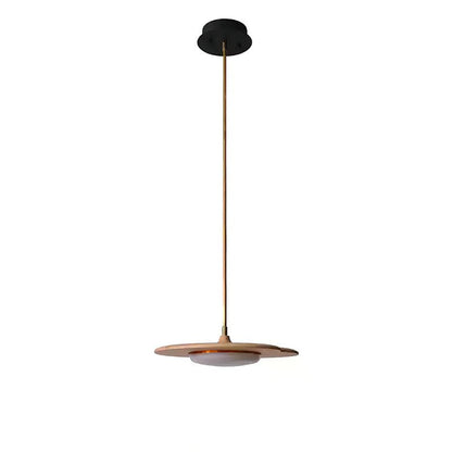 Calder Blossom Chandelier 1 Head: ∅ 15’’ x W 39.4’’ / Wood Color / Warm Light Chandelier