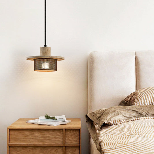 Caldera Travertine Mesh Pendant Lamp