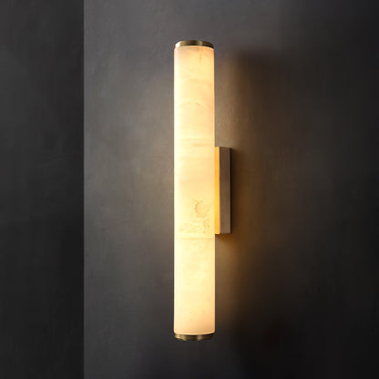Callisto Wall Lamp Brass & White ∅ 3.1″ x H 22.6″ / Warm Light Wall lamp
