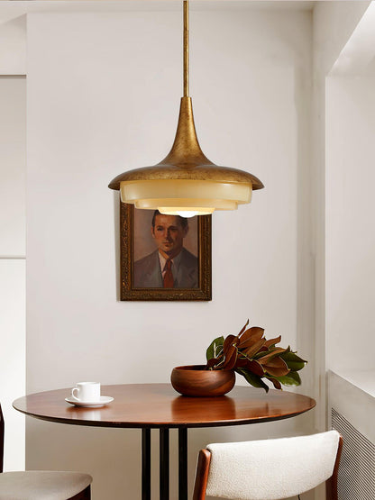 Blossom Pendant Light ∅ 17.7″ x H 11.8″ / Dia 45cm x H 30cm / Gold & Creamy yellow Pendant light