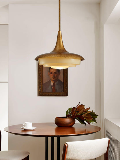 Blossom Pendant Light ∅ 17.7″ x H 11.8″ / Dia 45cm x H 30cm / Gold & Creamy yellow Pendant light