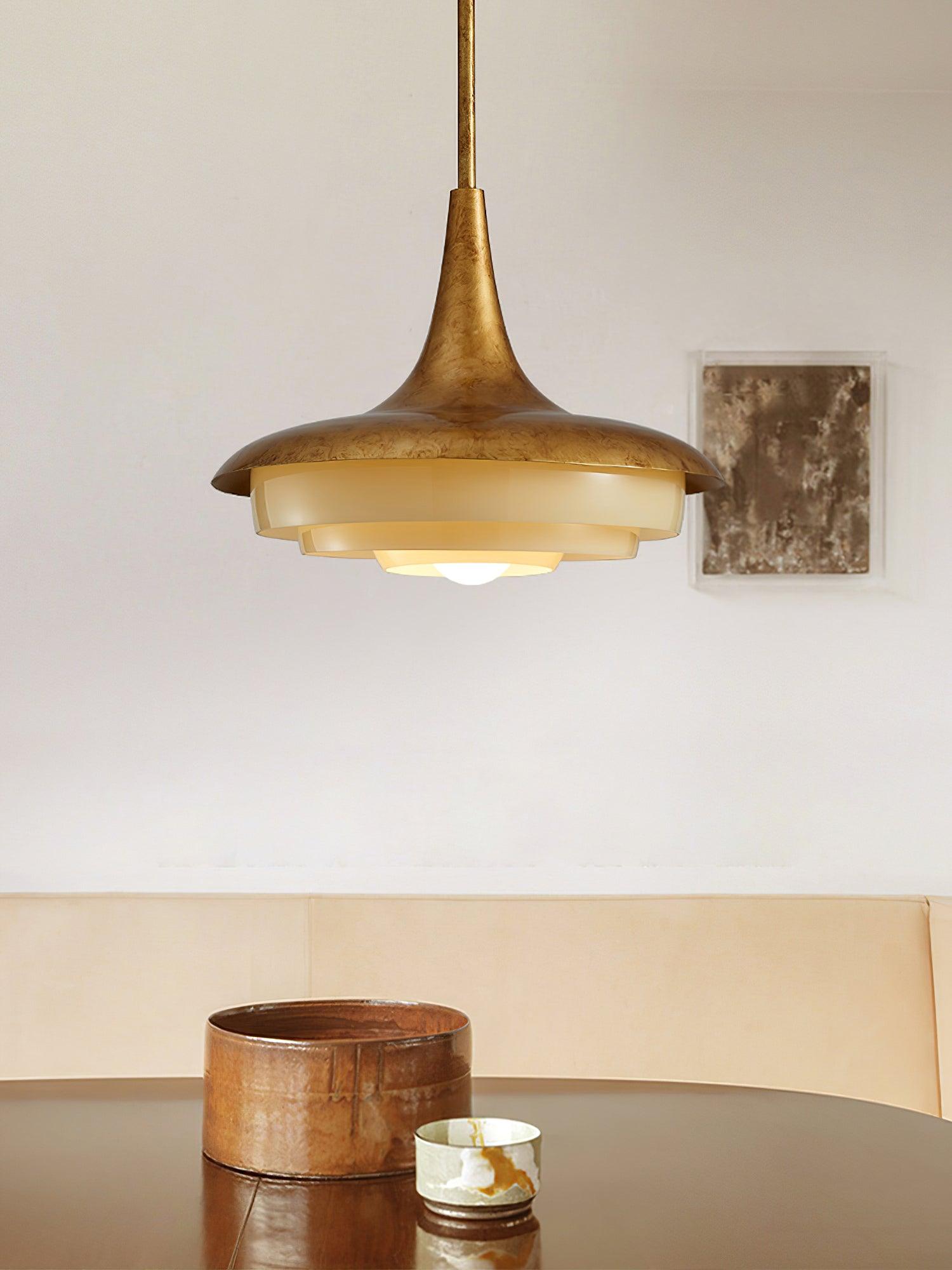 Blossom Pendant Light ∅ 17.7″ x H 11.8″ / Dia 45cm x H 30cm / Gold & Creamy yellow Pendant light