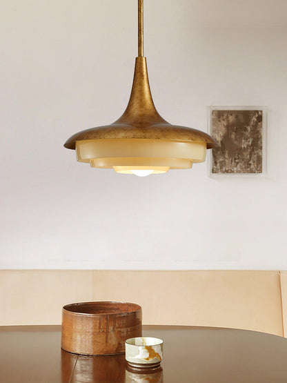 Blossom Pendant Light ∅ 17.7″ x H 11.8″ / Dia 45cm x H 30cm / Gold & Creamy yellow Pendant light
