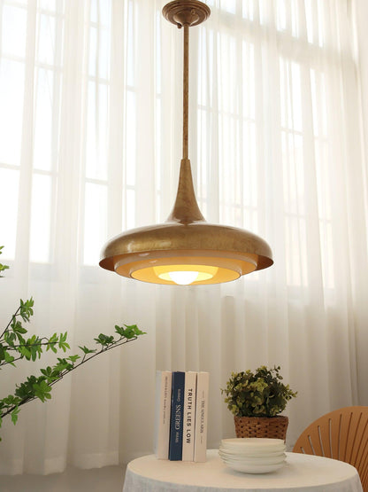 Blossom Pendant Light ∅ 17.7″ x H 11.8″ / Dia 45cm x H 30cm / Gold & Creamy yellow Pendant light