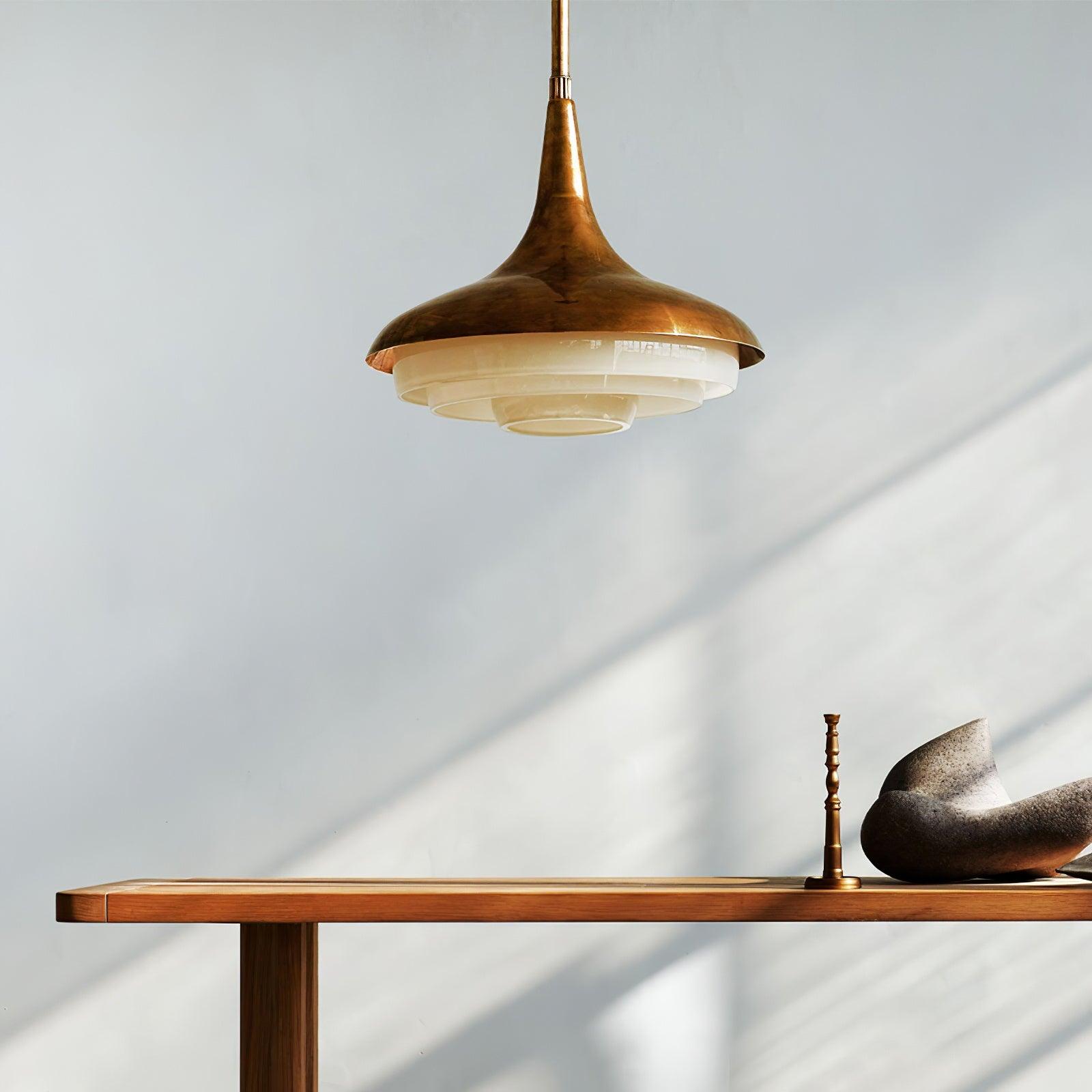 Blossom Pendant Light ∅ 17.7″ x H 11.8″ / Dia 45cm x H 30cm / Gold & Creamy yellow Pendant light