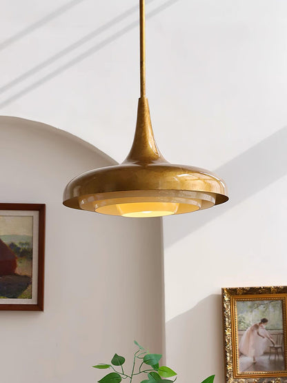 Blossom Pendant Light ∅ 17.7″ x H 11.8″ / Dia 45cm x H 30cm / Gold & Creamy yellow Pendant light