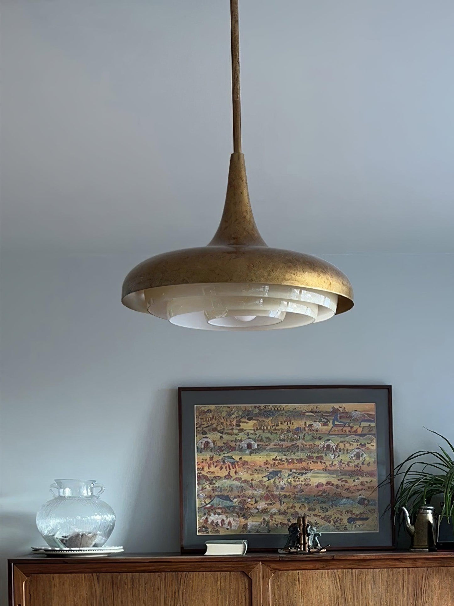 Blossom Pendant Light ∅ 17.7″ x H 11.8″ / Dia 45cm x H 30cm / Gold & Creamy yellow Pendant light
