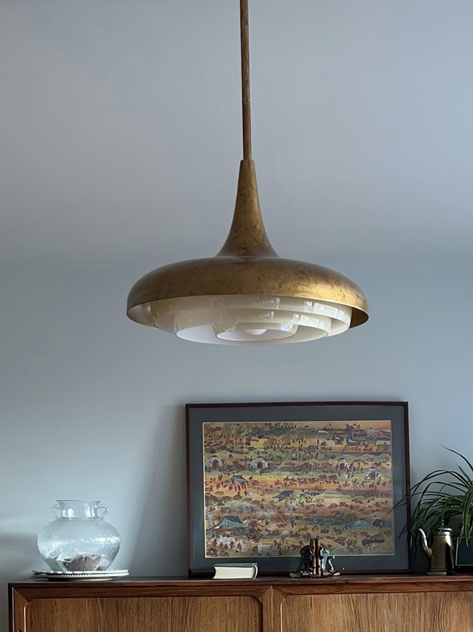 Blossom Pendant Light ∅ 17.7″ x H 11.8″ / Dia 45cm x H 30cm / Gold & Creamy yellow Pendant light