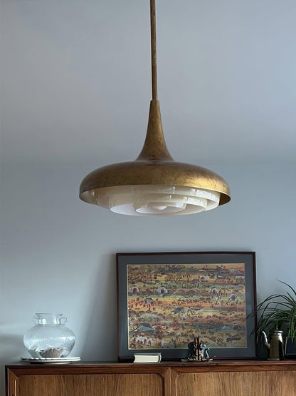 Blossom Pendant Light ∅ 17.7″ x H 11.8″ / Dia 45cm x H 30cm / Gold & Creamy yellow Pendant light