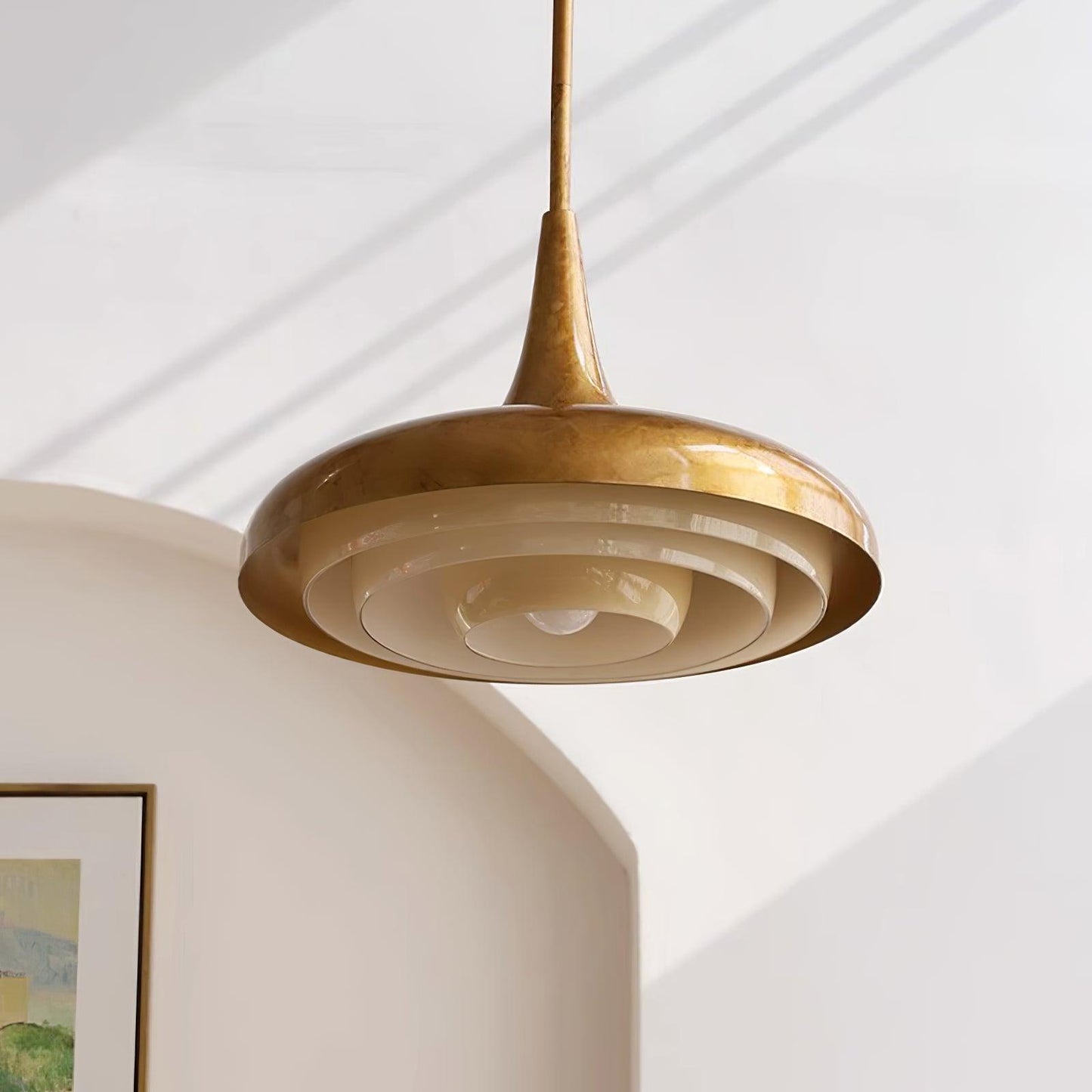 Blossom Pendant Light ∅ 17.7″ x H 11.8″ / Dia 45cm x H 30cm / Gold & Creamy yellow Pendant light