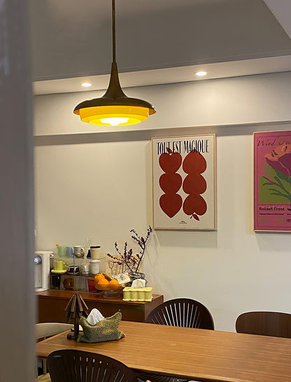 Blossom Pendant Light ∅ 17.7″ x H 11.8″ / Dia 45cm x H 30cm / Gold & Creamy yellow Pendant light