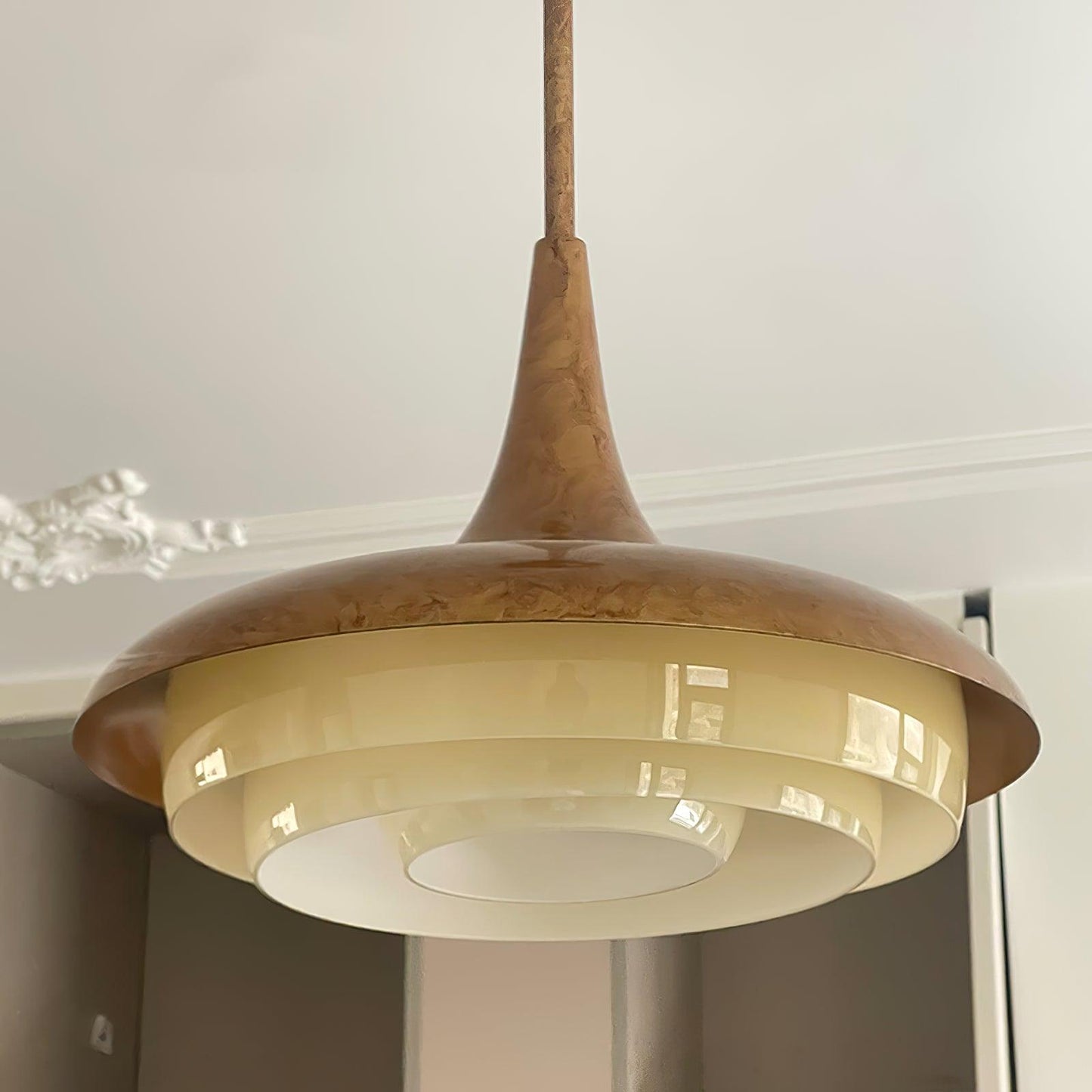 Blossom Pendant Light ∅ 17.7″ x H 11.8″ / Dia 45cm x H 30cm / Gold & Creamy yellow Pendant light