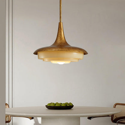 Blossom Pendant Light ∅ 17.7″ x H 11.8″ / Dia 45cm x H 30cm / Gold & Creamy yellow Pendant light