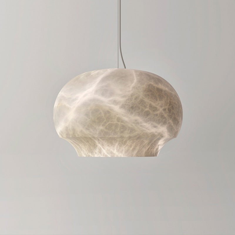 Camille Alabaster Pendant Lamp ∅ 11.8″ x H 8.1″ / White / Warm Light Pendant light