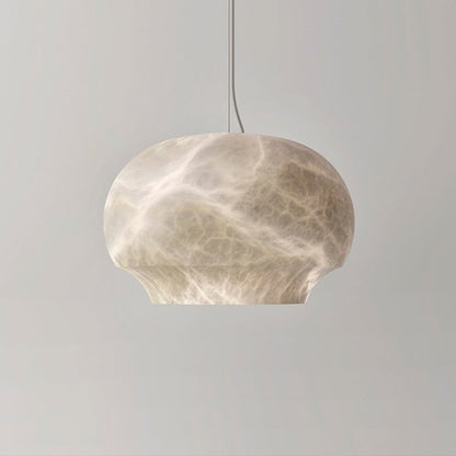 Camille Alabaster Pendant Lamp ∅ 11.8″ x H 8.1″ / White / Warm Light Pendant light