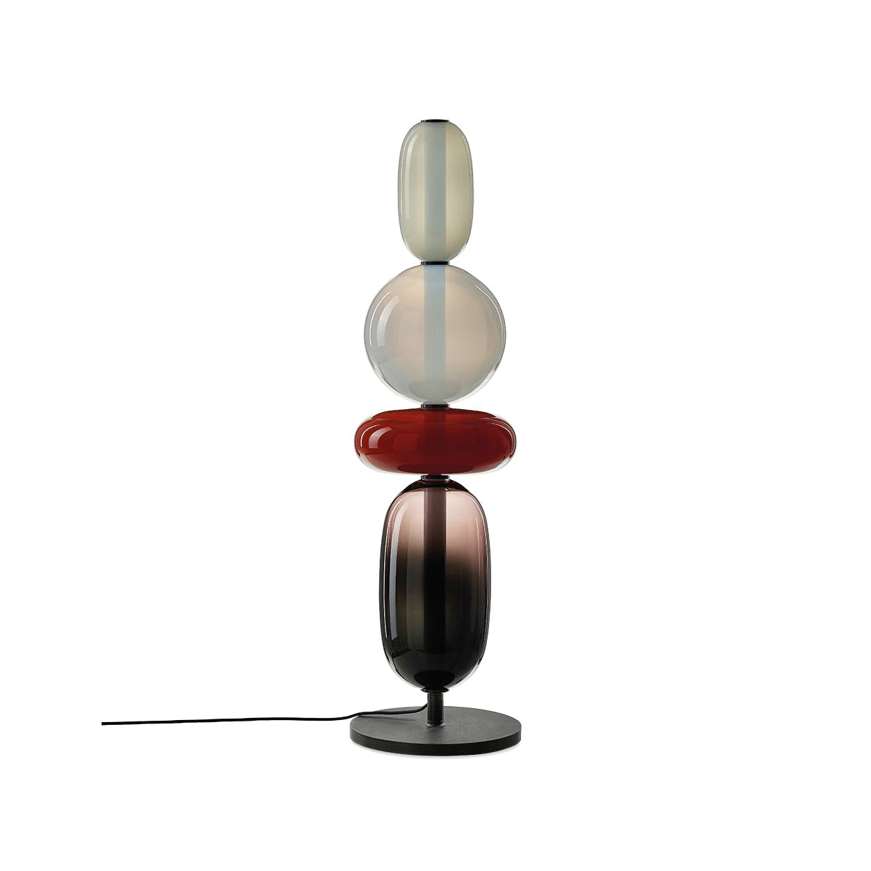 Candied Glass Table Light Model C Red ∅ 7.9″ x H 26″ / Dia 20cm x H 66cm / Warm Light / US Plug Table lamp