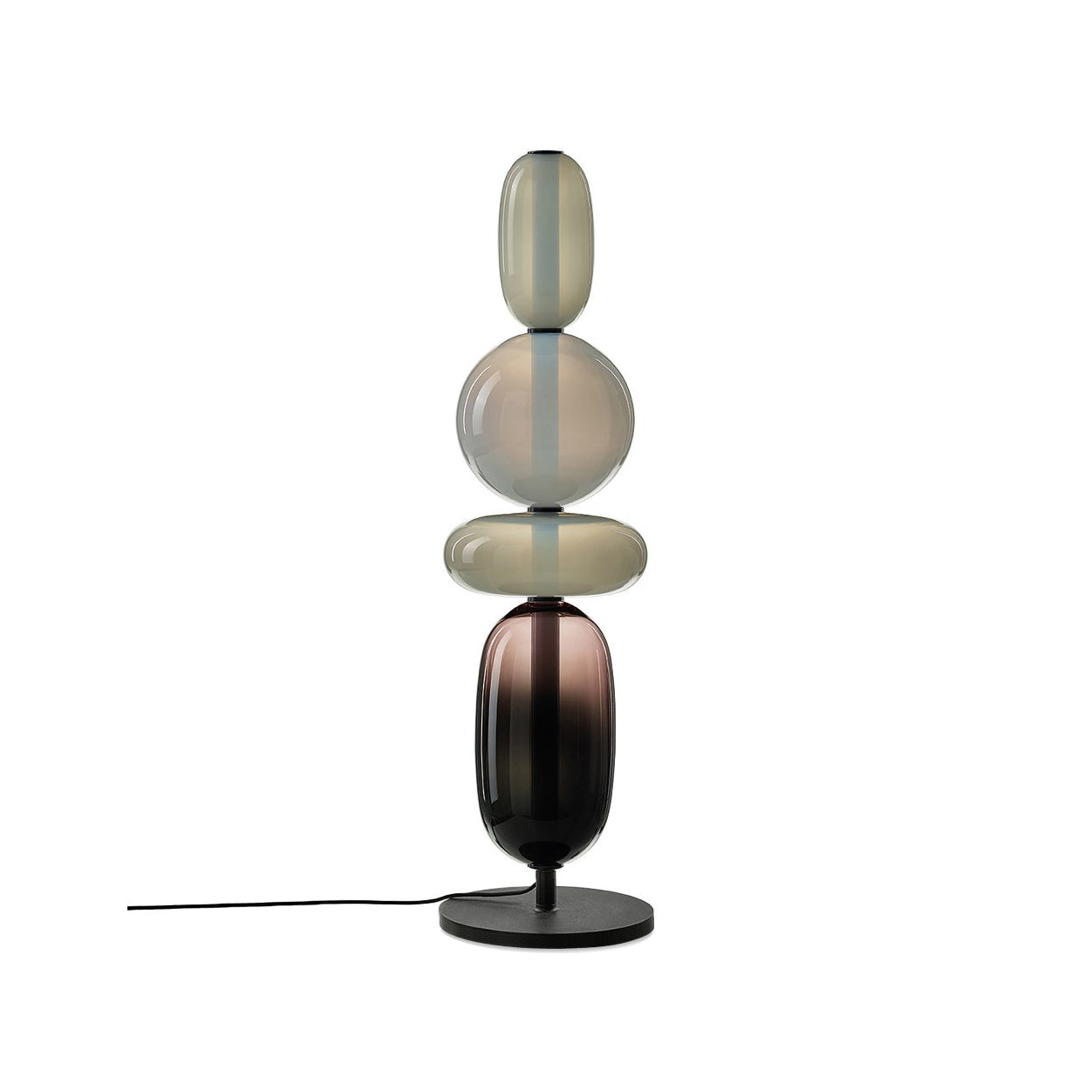 Candied Glass Table Light Model C White ∅ 7.9″ x H 26″ / Dia 20cm x H 66cm / Warm Light / US Plug Table lamp