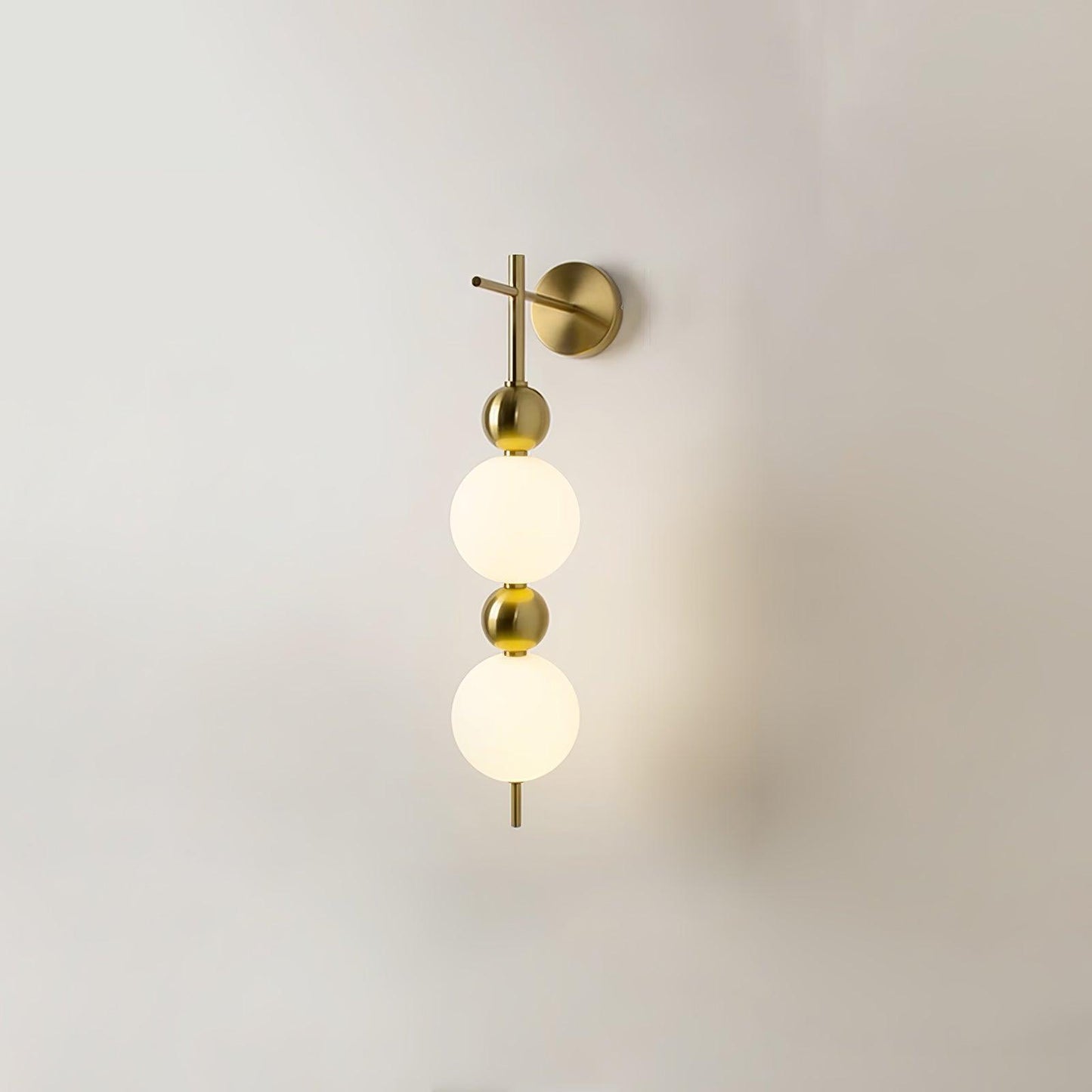 Candied Haws String Wall Lamp ∅ 10.2″ x H 32.3″ / ∅ 15cm x H 82cm / Gold & White / Warm Light Wall lamp