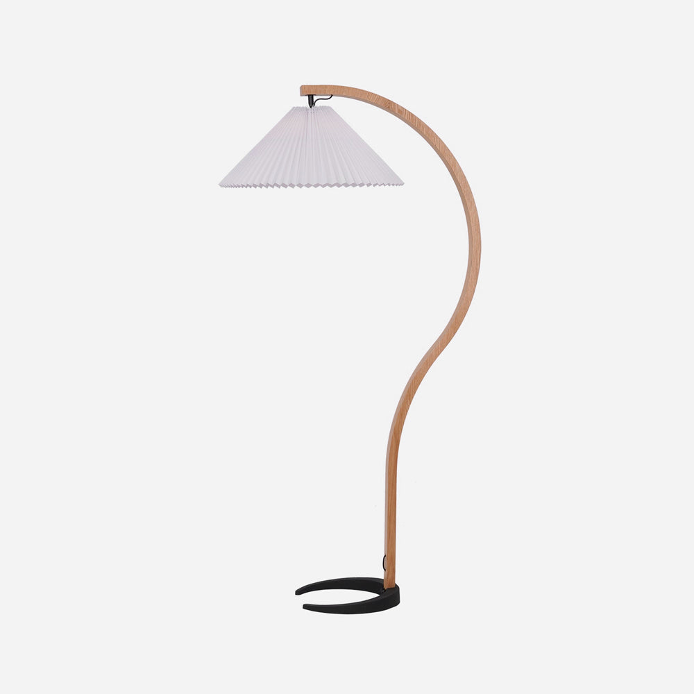 Caprani Floor Lamp ∅ 28.4″ x H 59″ / Dia 72cm x H 150cm / Beech wood + White / US plug Floor lamp