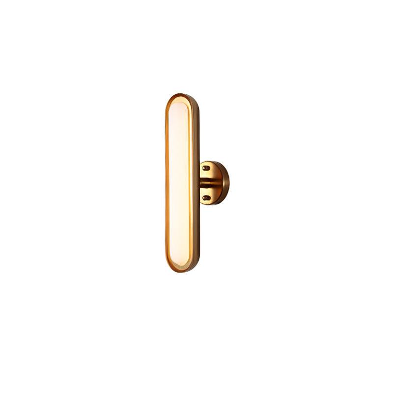 Capsule Wall Lamp ∅ 5.1″ x H 18.1″ / Dia 13cm x H 46cm / Gold & Frosted white / Warm White Wall lamp