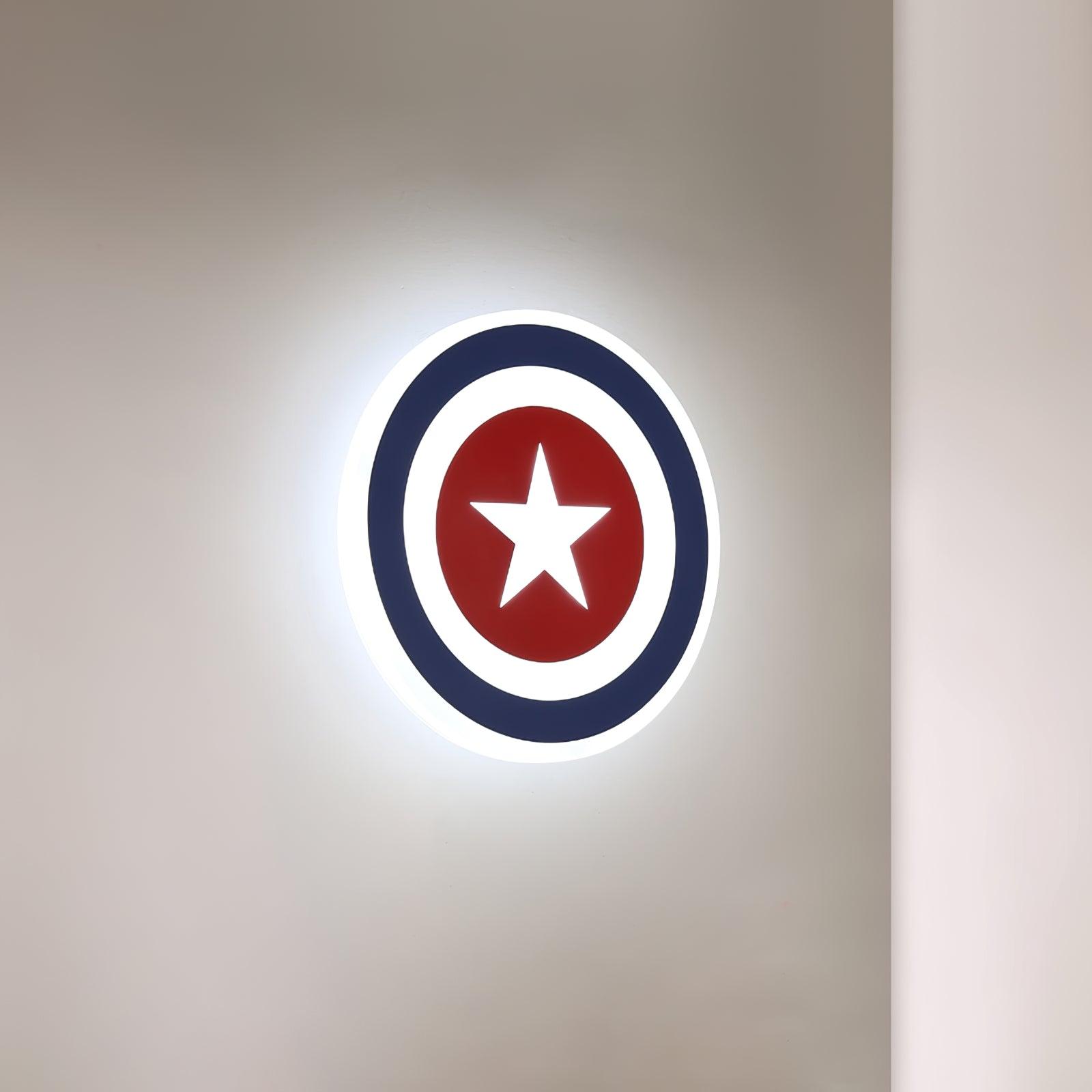 Captain Wall Lamp ∅ 8.7″ x H 8.7″ / Dia 22cm x H 22cm / Blue + Red / Warm Light Wall lamp
