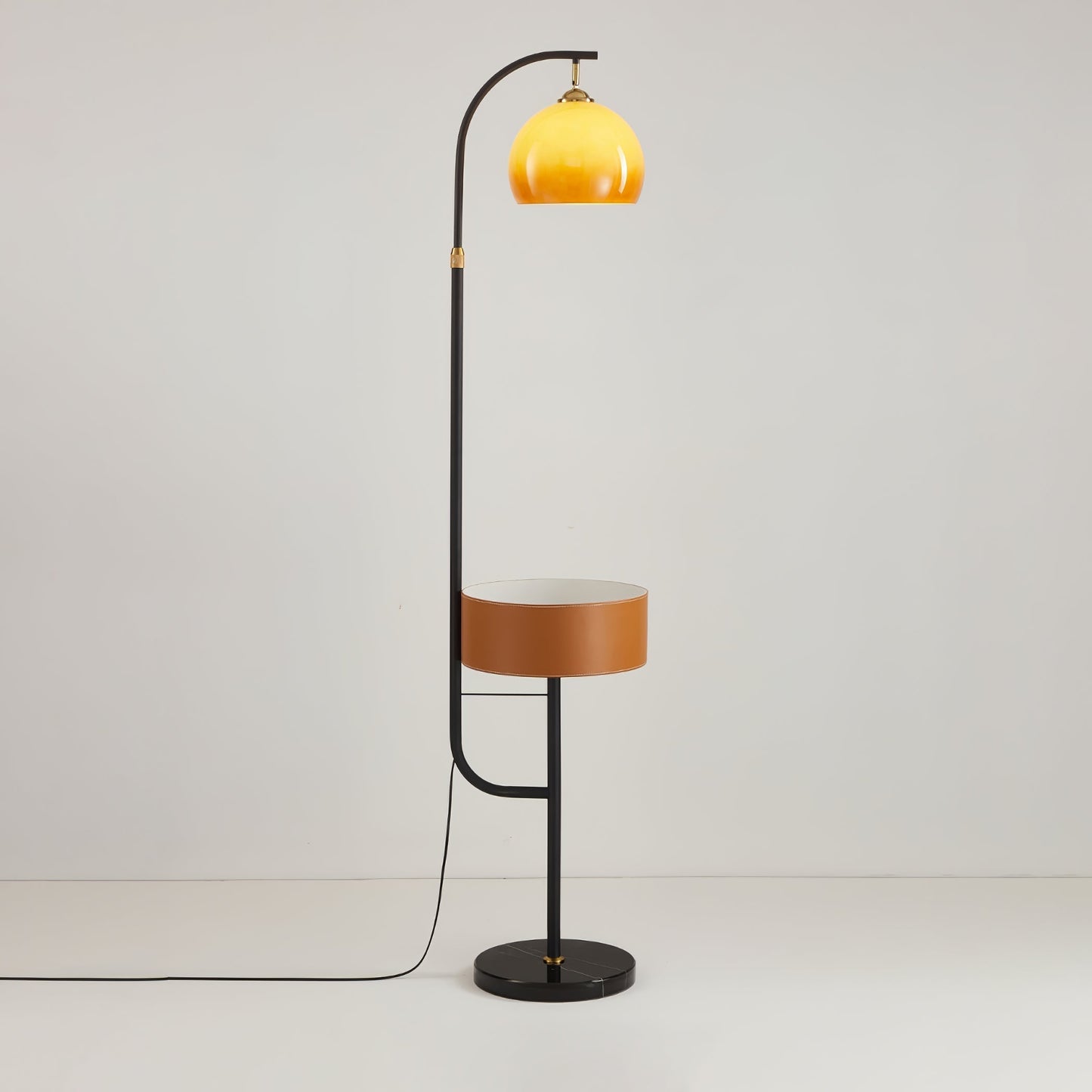 Caramel Arch Floor Lamp ∅ 13.4″ x H 66.9″ / Dia 34cm x H 170cm / Caramel & Black / US Plug Floor lamp