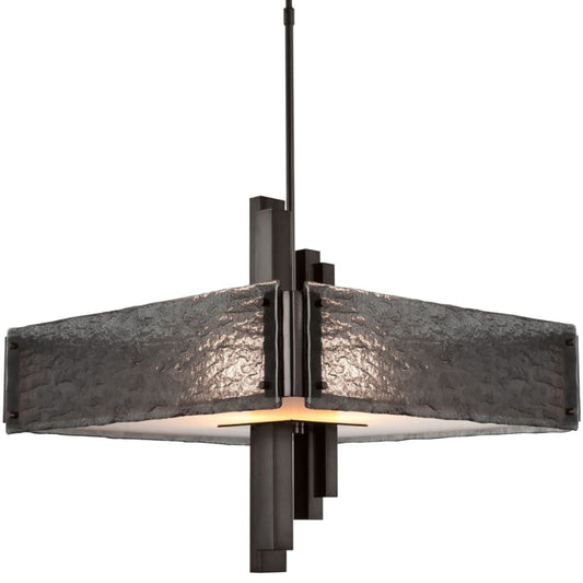 Hammerton Studio Carlyle 24" Wide Artisan Crafted Chandelier with Hand Textured Glass