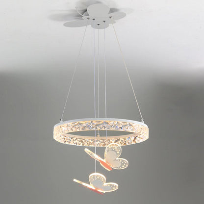 Cartoon Butterfly Acrylic Pendant Lamp ∅ 19.7 x H 47.2″ / Dia 50cm x H 120cm / White / Warm Light Pendant light