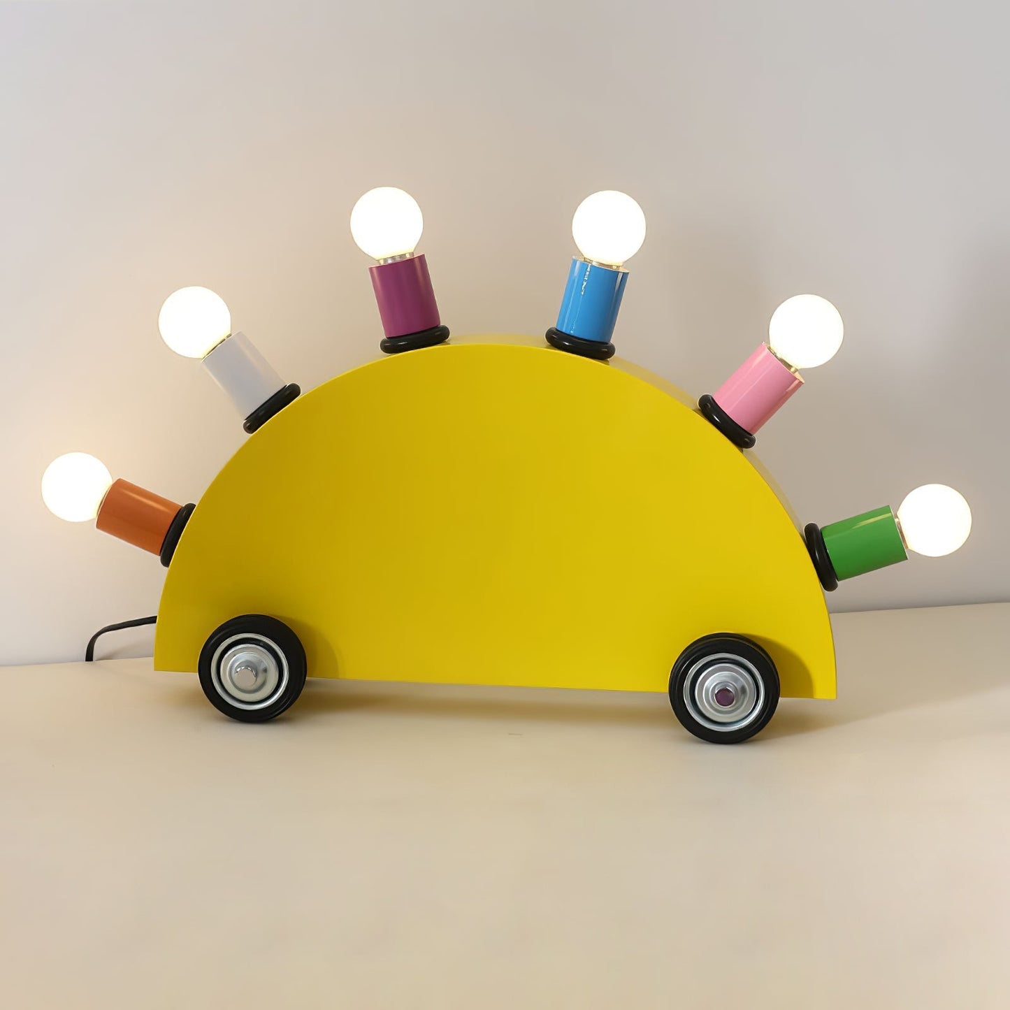 Cartoon Car Table Lamp ∅ 24.4″ x H 14.2″ / Dia 62cm x H 36cm / Yellow / US Plug Table lamp
