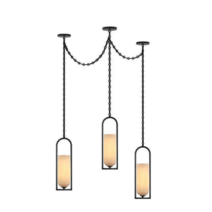 Cascading Chain Lantern Chandelier