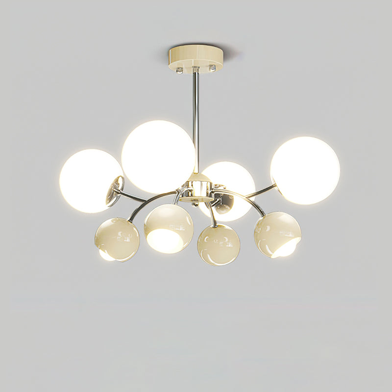 Celestial Spheres Chandelier 4 + 4Heads ∅ 21.7″ x H 19.7″ / Dia 55cm x H 50cm / Cream Chandelier