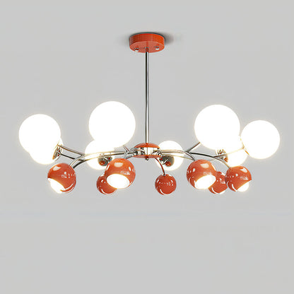 Celestial Spheres Chandelier 8 + 8Heads ∅ 35.4″ x H 19.7″ / Dia 90cm x H 50cm / Red Chandelier