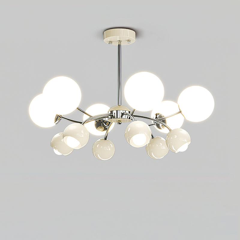 Celestial Spheres Chandelier 6 + 6Heads ∅ 26.8″ x H 19.7″ / Dia 68cm x H 50cm / Cream Chandelier