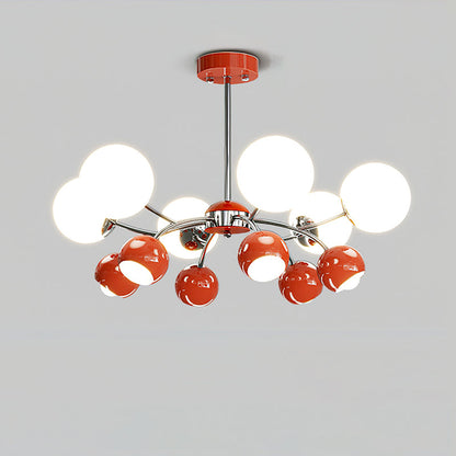 Celestial Spheres Chandelier 6 + 6Heads ∅ 26.8″ x H 19.7″ / Dia 68cm x H 50cm / Red Chandelier