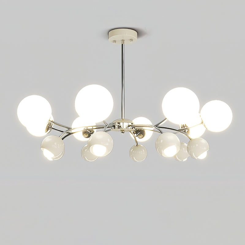 Celestial Spheres Chandelier 8 + 8Heads ∅ 35.4″ x H 19.7″ / Dia 90cm x H 50cm / Cream Chandelier