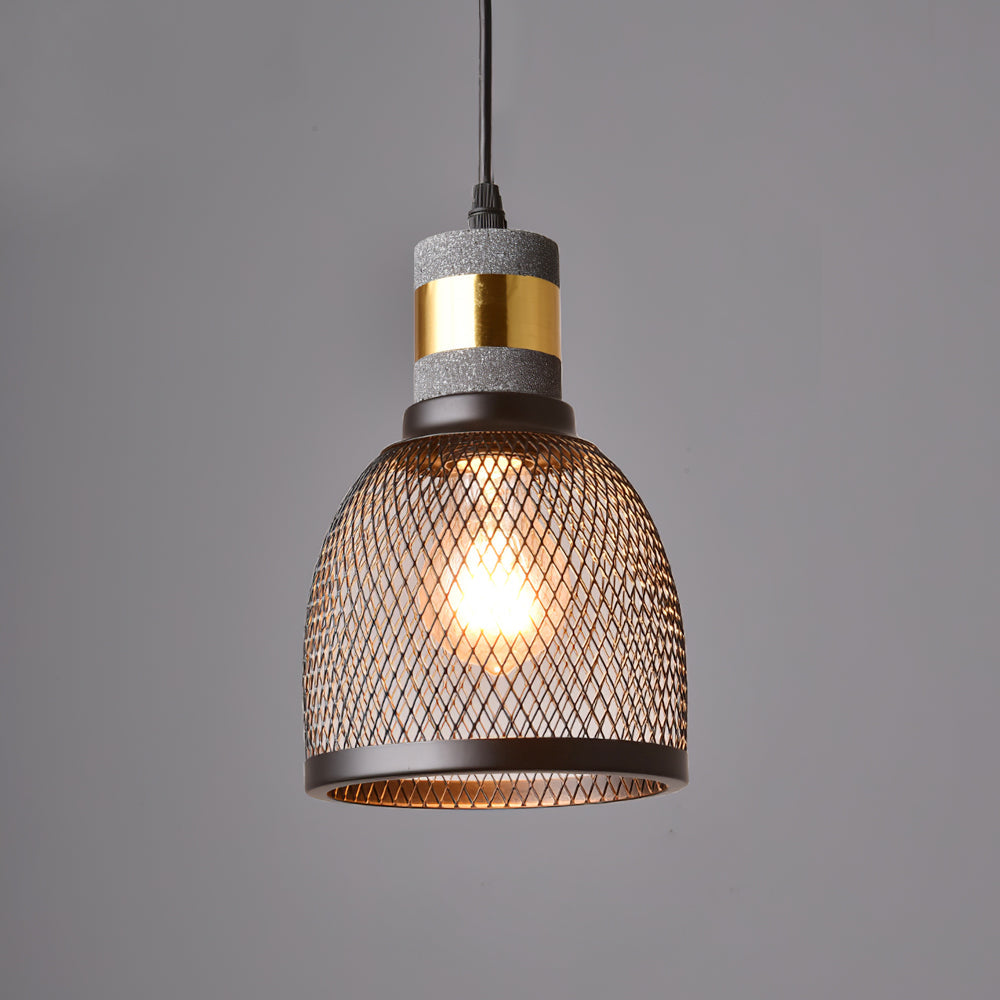 Cement Mesh Pendant Light Model D ∅ 5.9″ x H 9.8″ pendant Lamp