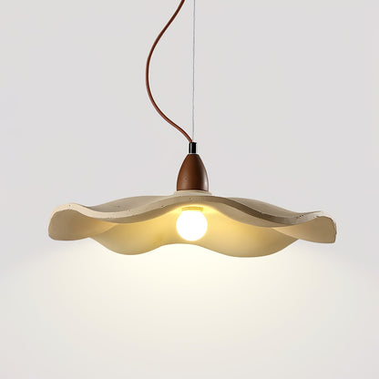 Cement Wave Pendant Light ∅ 16.5″ x H 5.9″ / Cement Grey pendant Lamp