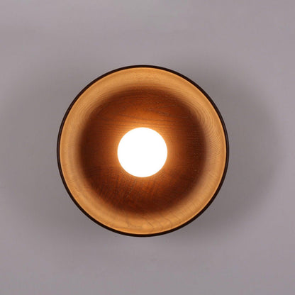 Centric Wall Lamp ∅ 11″ x H 11″ / Dia 28cm x H 28cm / Walnut Wall lamp