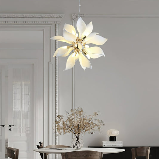 Ceramic Petals Blooming Chandelier Chandelier