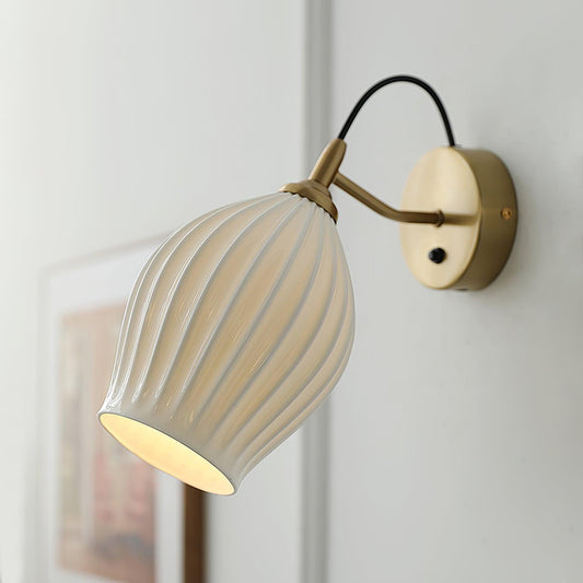 Ceramic Ribbed Wall light Wall lamp