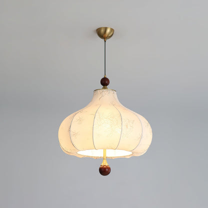 Chestnut Bloom Pendant Lamp ∅ 15.7″ x H 18″ / Gold & White Pendant light