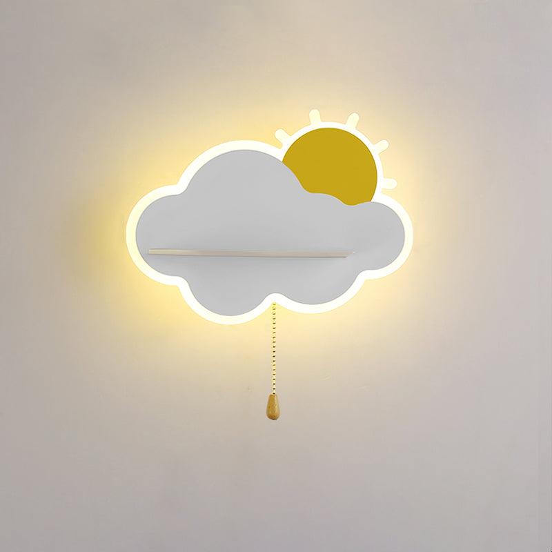 Child Cloud Wall Lamp ∅ 10.4″ x H 5.9″ / Dia 26.5cm x H 15cm / White / Warm Light Wall lamp