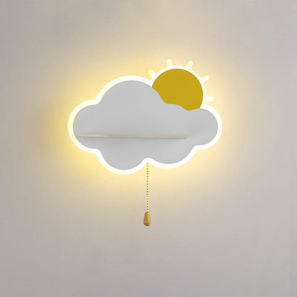 Child Cloud Wall Lamp ∅ 10.4″ x H 5.9″ / Dia 26.5cm x H 15cm / White / Warm Light Wall lamp