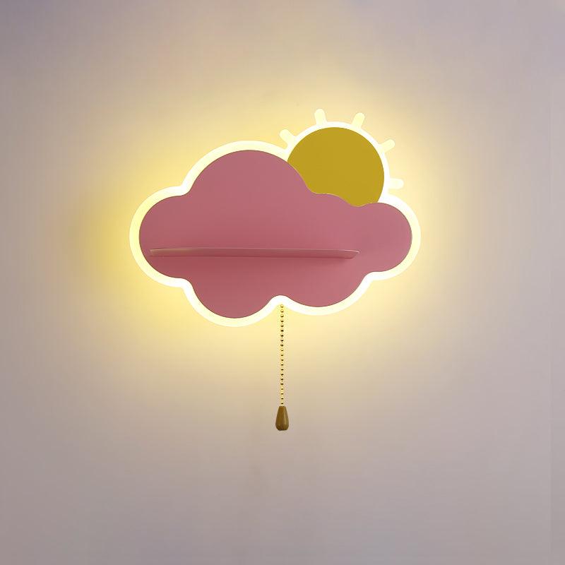 Child Cloud Wall Lamp ∅ 10.4″ x H 5.9″ / Dia 26.5cm x H 15cm / Pink / Warm Light Wall lamp