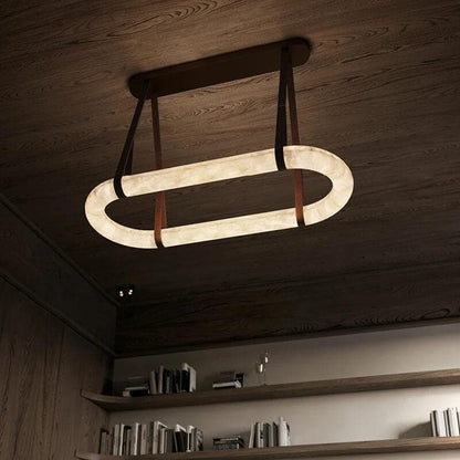 Circle Alabaster Chandelier Chandelier