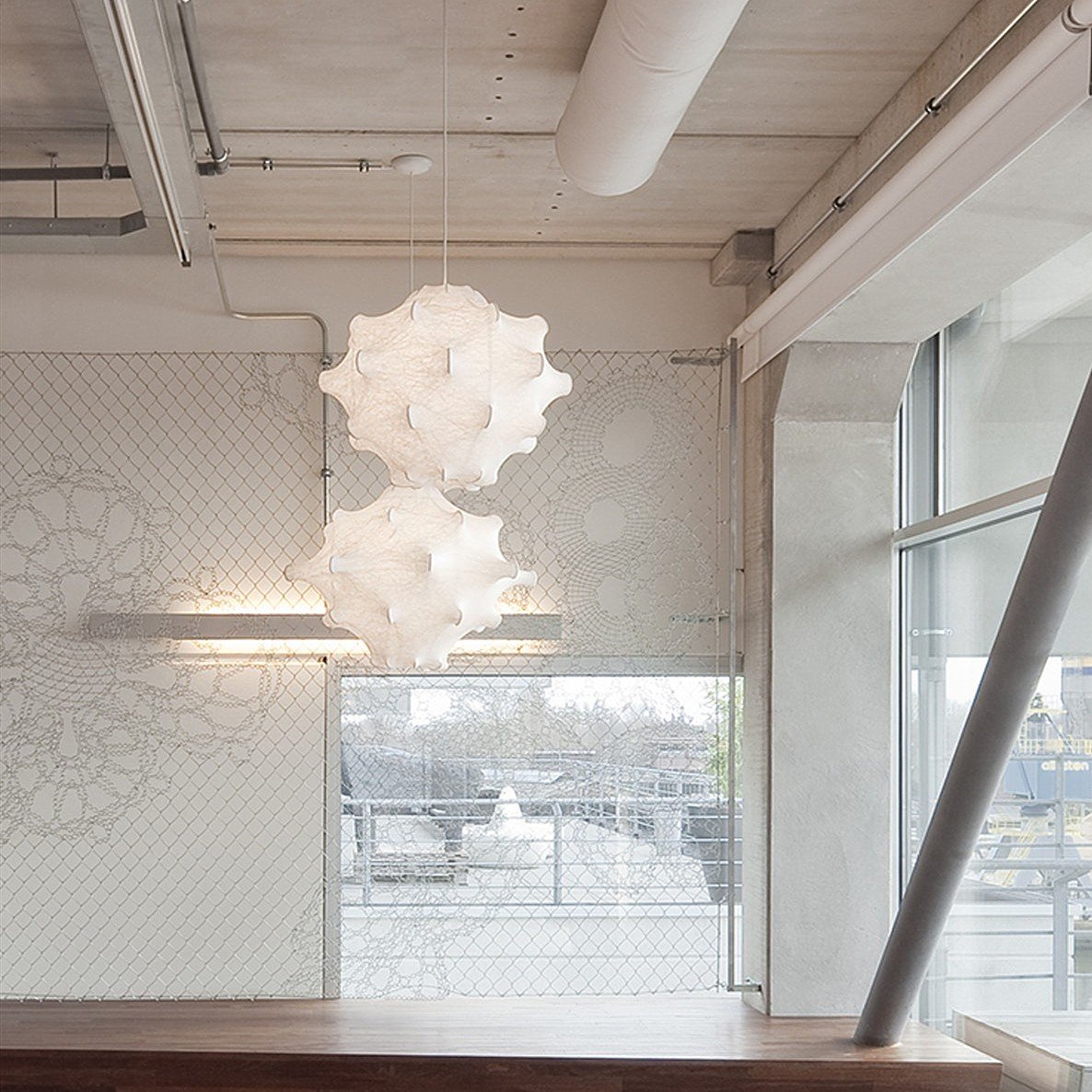 Cocoon Bloom Pendant Lamp ∅ 24.8″ x H 19.7″ / Dia 63cm x H 50cm / White Pendant light