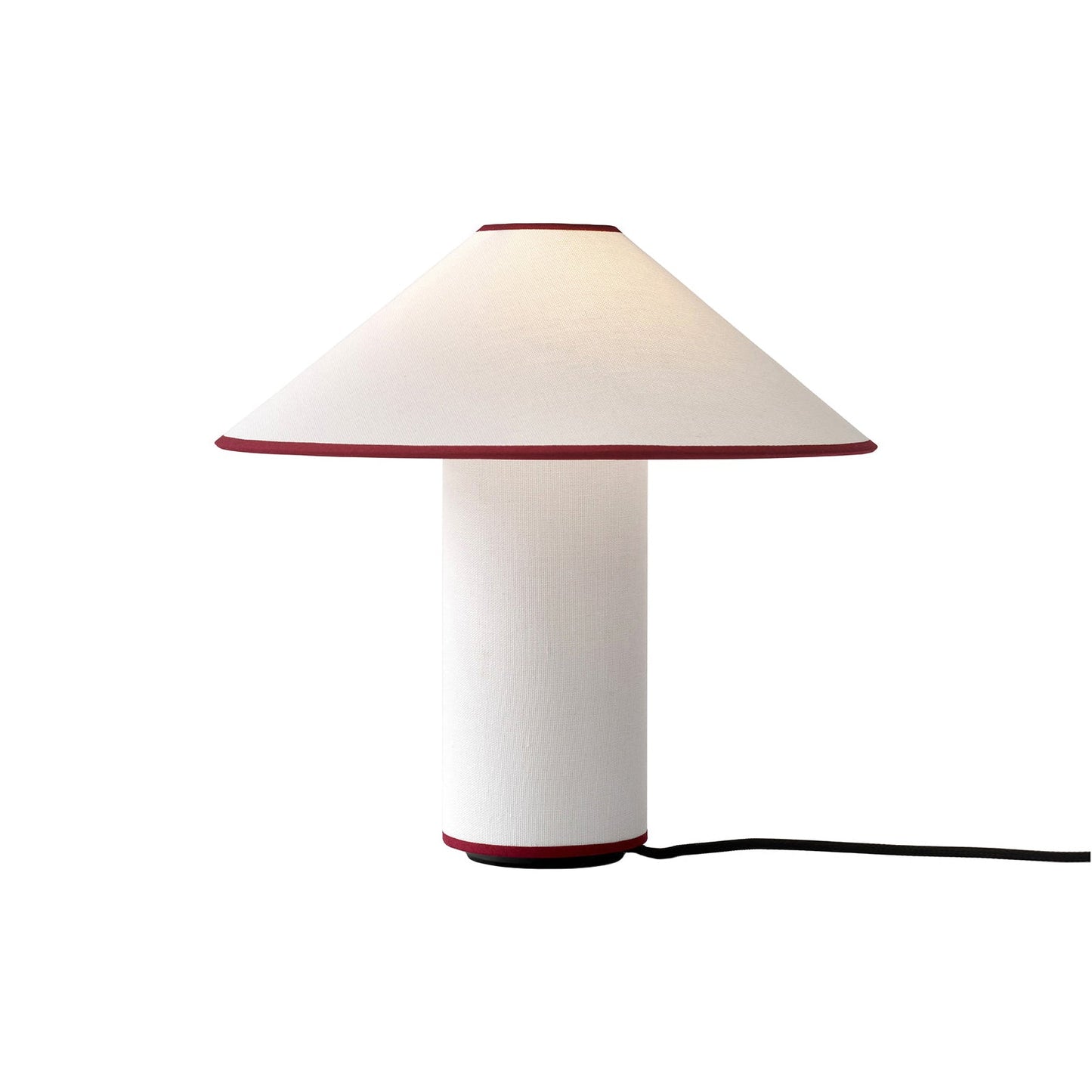 Colette Table Lamp ∅ 12.6″ x H 12.6″ / Dia 32cm x H 32cm / Red + White / US Plug Table lamp